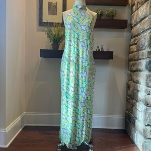 ZARA WOMEN'S BACKLESS HALTER MAXI DRESS